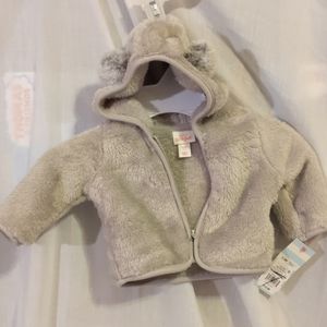 Baby Cat & Jack Hooded Jacket w/puffballs